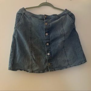 Denim mini skirt